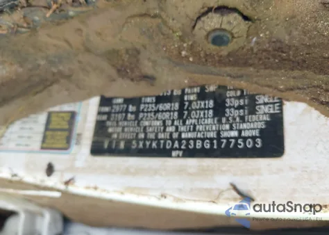 2011 Kia Sorento Lx из США, поврежденный, VIN 5XYKT3A11BG064490